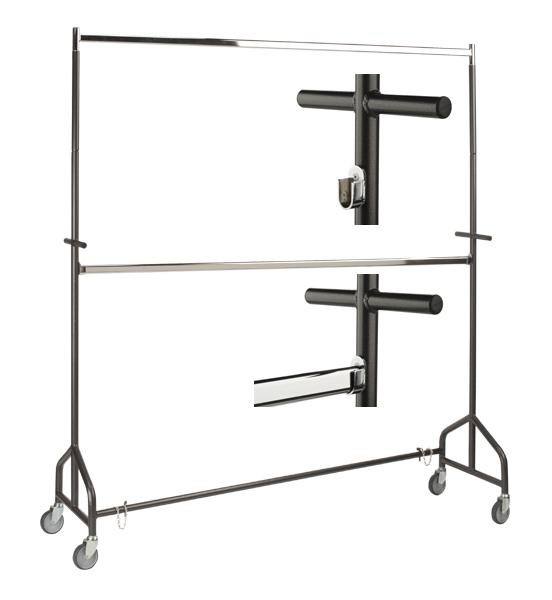 double clothing rack transporting clothes